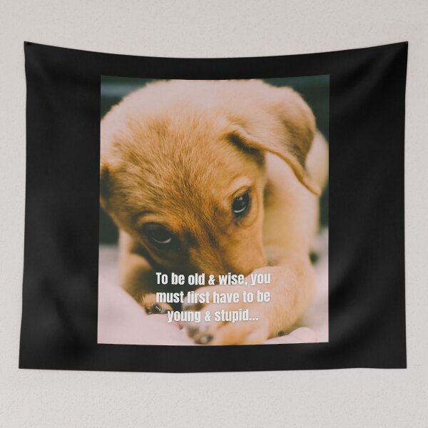 Aperçu de l'œuvre image amusante d'un chiot avec une citation amusante assortie créée et vendue par Gaynor Burrows.
