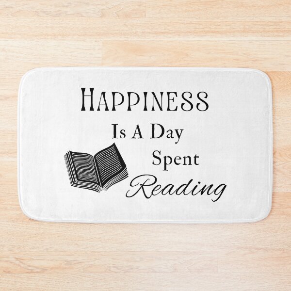 Item preview, Happiness Is A Day Spent Reading - Black Text designed and sold by TheKnightWriter.