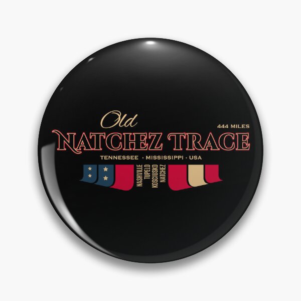 Item preview, USA Old Natchez Trace Retro Tee Design designed and sold by ROADTROOPER.