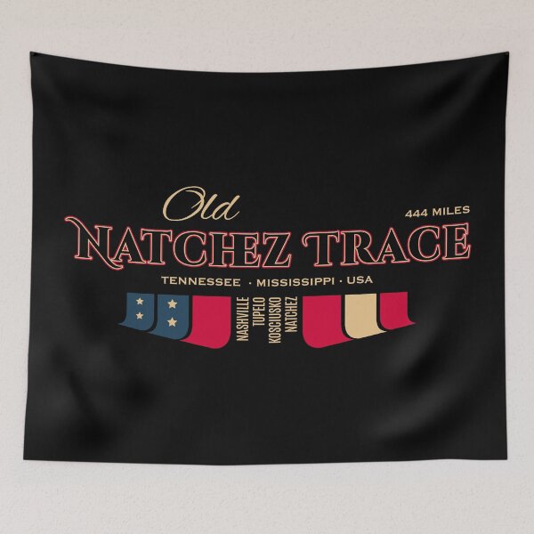 Artikelvorschau, USA Old Natchez Trace Retro T-Shirt Design entworfen und verkauft von ROADTROOPER.