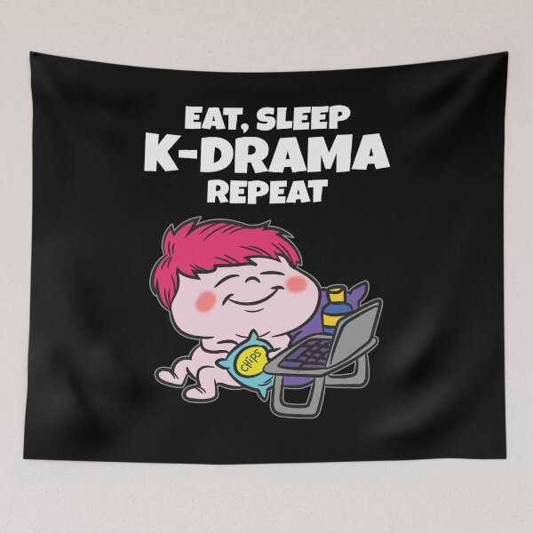 Item preview,  Eat Sleep K-Drama Repeat South Korean Drama designed and sold by Moonpie90.