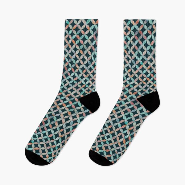 Item preview, Interlocking Circles Watercolor - Deep Teal designed and sold by JPuckett-Design.
