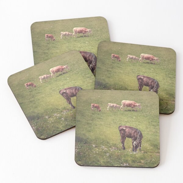 Item preview, Calf and cows in a mountain pasture designed and sold by Svetlana Korneliuk.