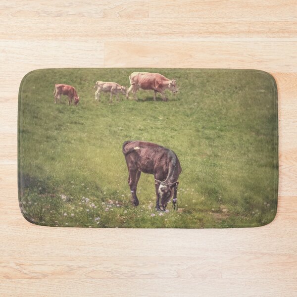 Item preview, Calf and cows in a mountain pasture designed and sold by Svetlana Korneliuk.