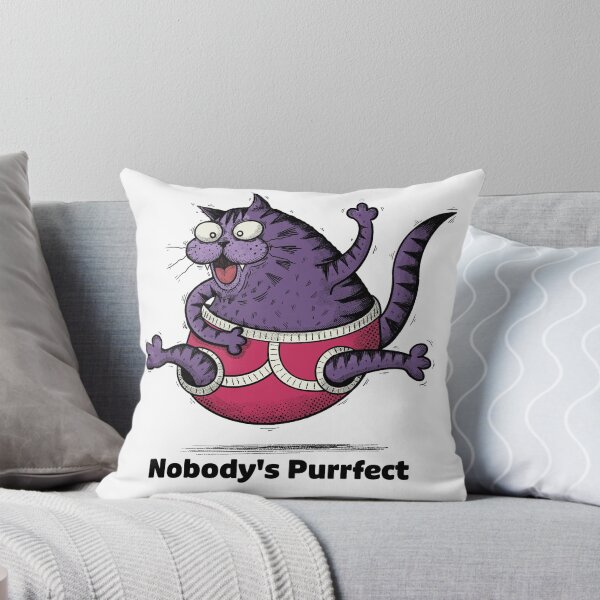 Item preview, Nobody’s purrfect cat in underwear designed and sold by RGB-Ginger.