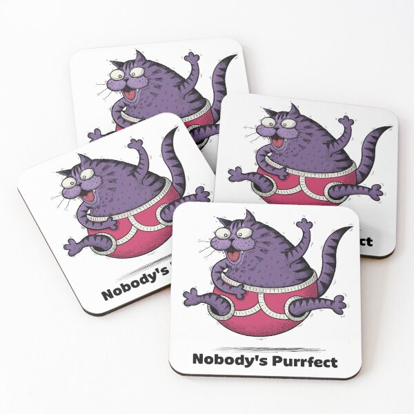 Item preview, Nobody’s purrfect cat in underwear designed and sold by RGB-Ginger.