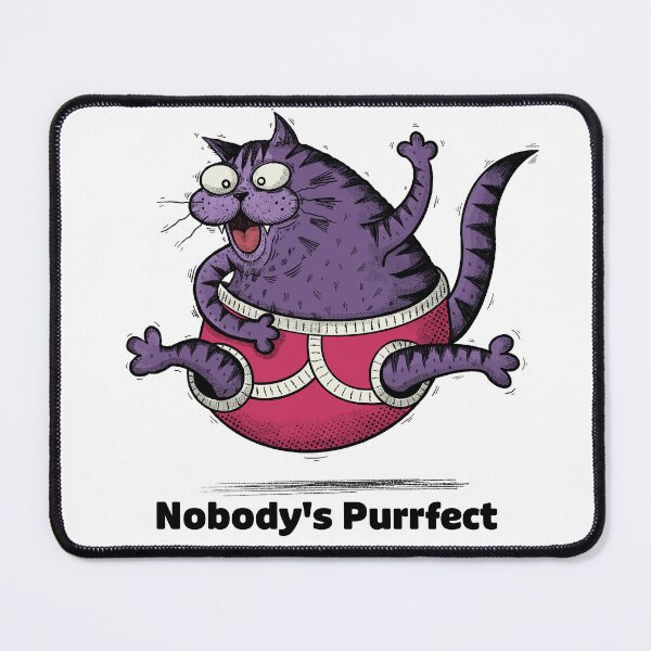 Item preview, Nobody’s purrfect cat in underwear designed and sold by RGB-Ginger.