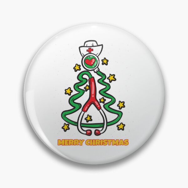 Item preview, Merry Christmas Tree Stethoscope Pine Nurse designed and sold by Moonpie90.
