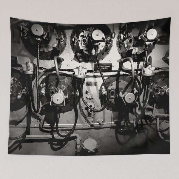 Item preview, Vintage Engine Dials In A World War Two Navy Ship, Vintage Style Photograph designed and sold by TrulyEpoque.
