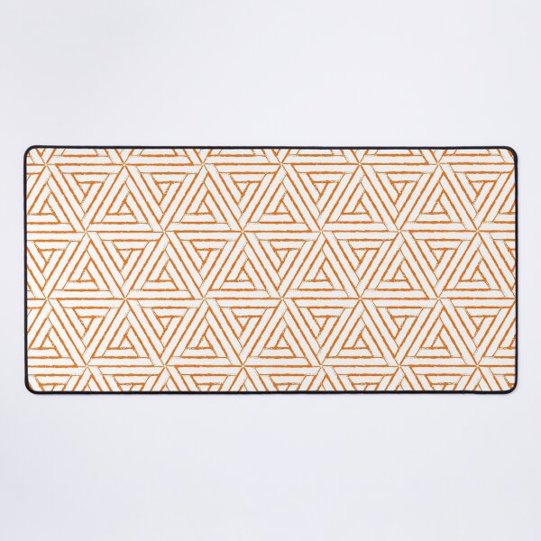 Item preview, Orange and White Aztec Tribal Triangle Pattern - Coloro 2022 Popular Color Magma Orange 024-55-38 designed and sold by ColorOfTheYears.