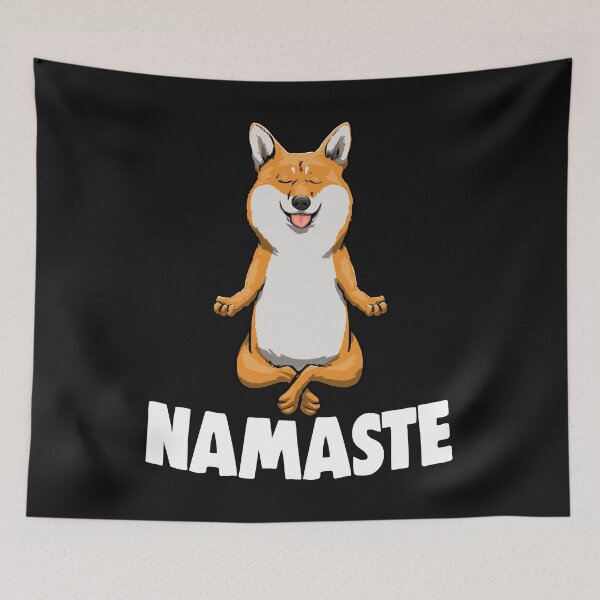 Item preview, Yoga Corgi Namaste designed and sold by Bendthetrend.