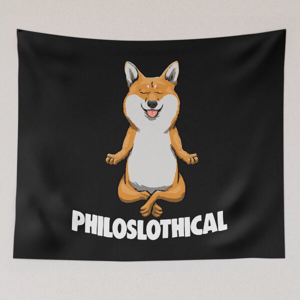 Item preview, Yoga Corgi Philoslothical designed and sold by Bendthetrend.