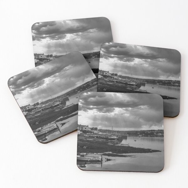 Item preview, Falmouth town coast line in monochrome designed and sold by Ann Biddlecombe.