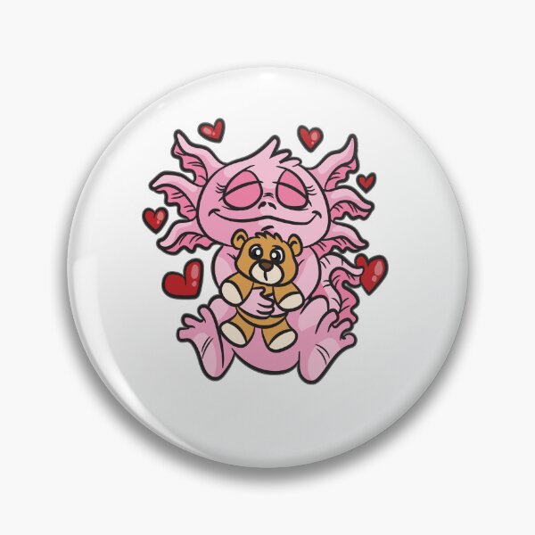 Item preview, Kawaii Axolotl With Stuffed Animal Teddy Bear  designed and sold by Moonpie90.