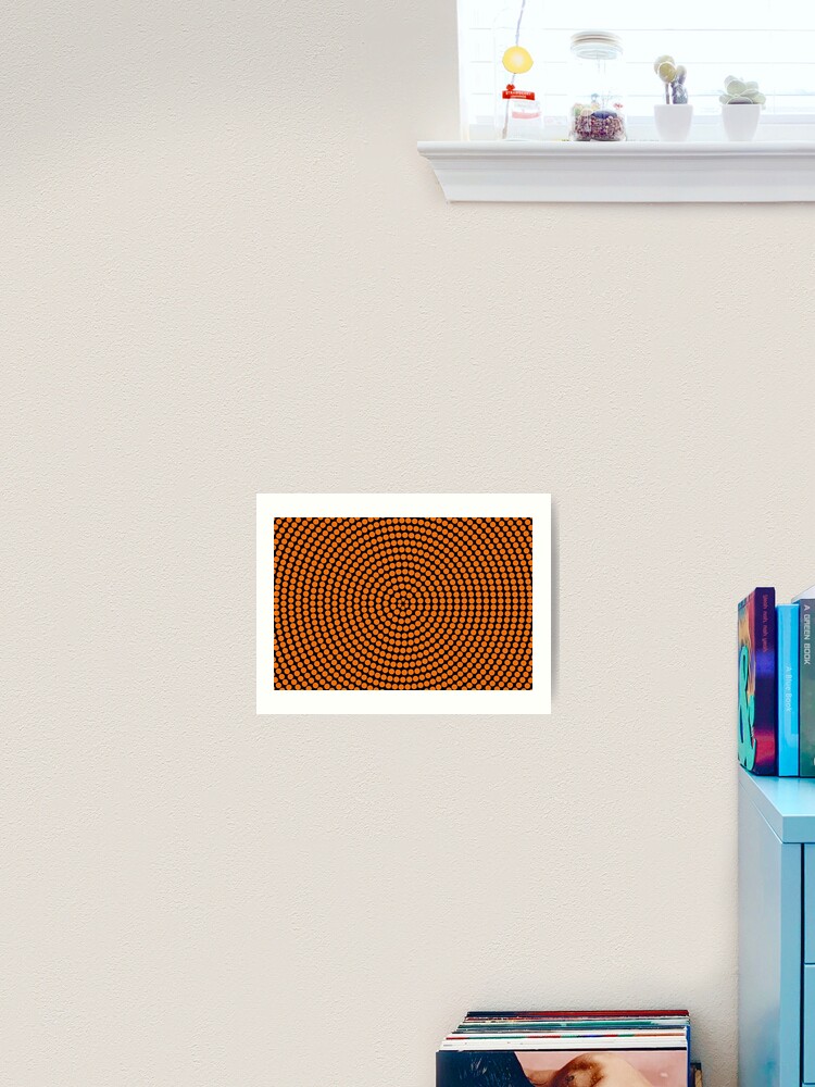 Thumbnail 2 von 3, Kunstdruck, Black Orange Retro Circle Polka Dot Pattern Pairs Coloro 2022 Popular Color Magma Orange 024-55-38 designt und verkauft von ColorOfTheYears.