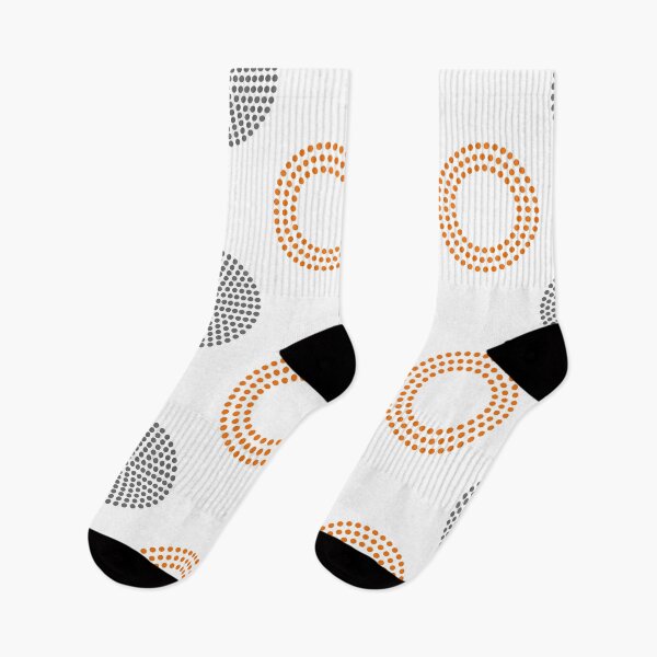 Artikelvorschau, Orange Gray White Circle Polka Dot Pattern Pairs Coloro 2022 Popular Color Magma Orange 024-55-38 entworfen und verkauft von ColorOfTheYears.