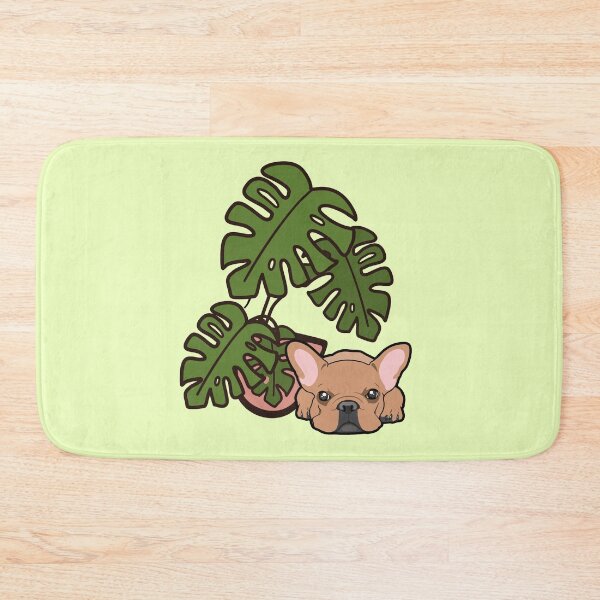 Artikelvorschau, Französische Bulldogge Monstera Vinyl | Monstera-Vinyl | Monstera | Pflanze entworfen und verkauft von zackup.