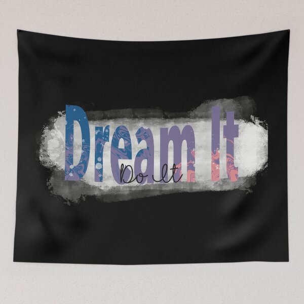 Item preview, "Dream It, Do It” Vintage Swirl Inspirational Quote designed and sold by JadedLilacsArt.