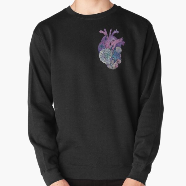 ' Mermaids Heart ' Ocean Inspired Illustration Pullover Sweatshirt