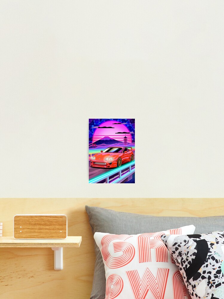 Toyota Supra MK4 Vaporwave Poster for Sale by Navin Guyvit