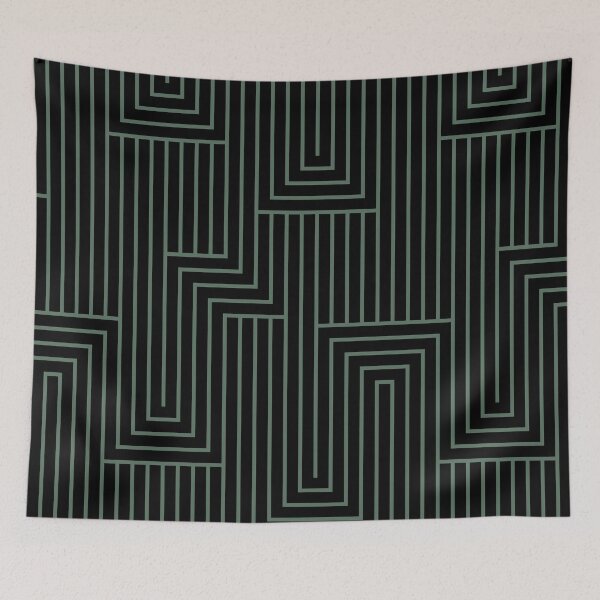 Item preview, Black and Green Art Deco Pattern 2 Pairs Coloro 2022 Popular Color Wavelite 069-43-12 designed and sold by ColorOfTheYears.