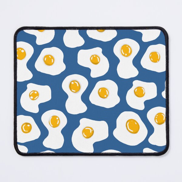 Item preview, Fried egg Print blue designed and sold by DemonicGloom.