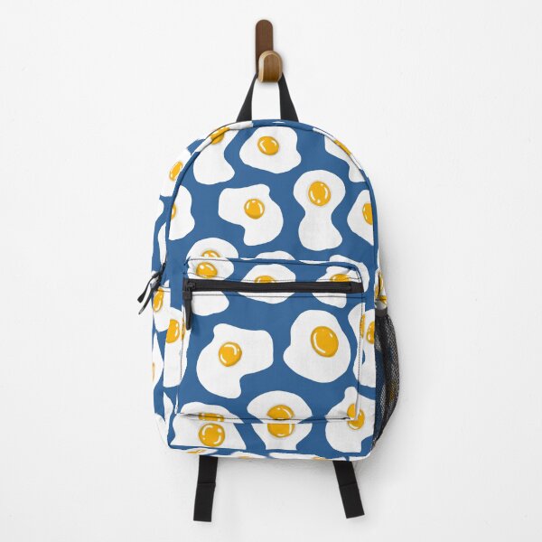 Item preview, Fried egg Print blue designed and sold by DemonicGloom.