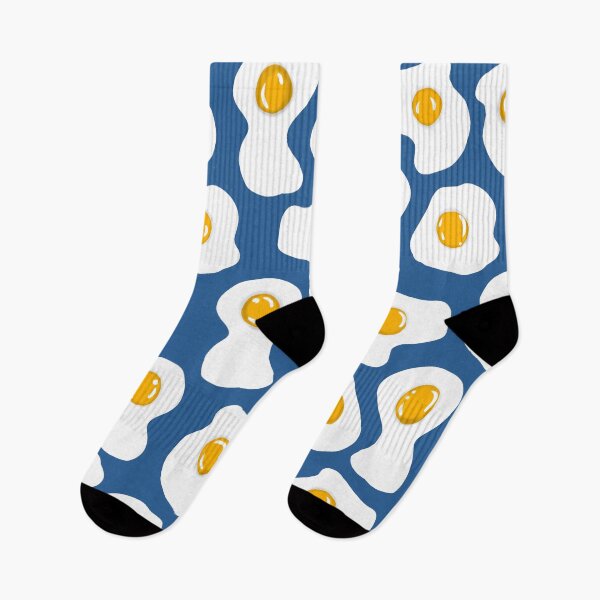 Item preview, Fried egg Print blue designed and sold by DemonicGloom.