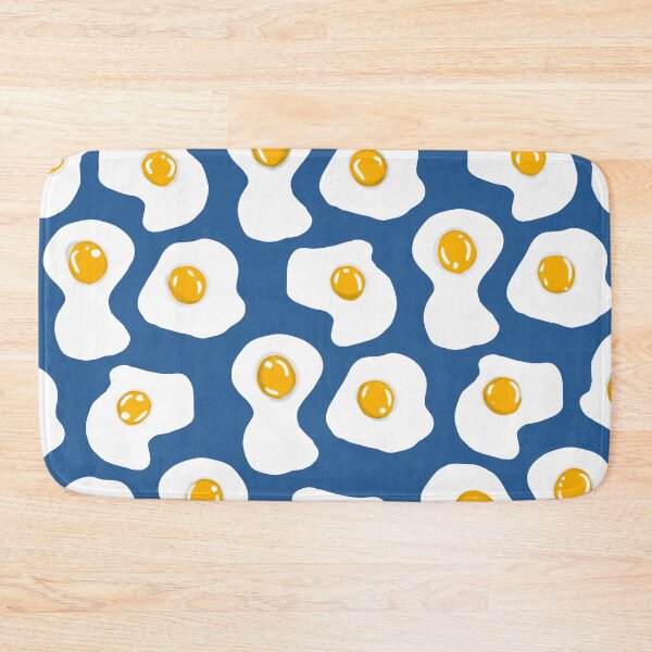 Item preview, Fried egg Print blue designed and sold by DemonicGloom.