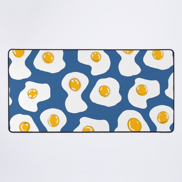 Item preview, Fried egg Print blue designed and sold by DemonicGloom.