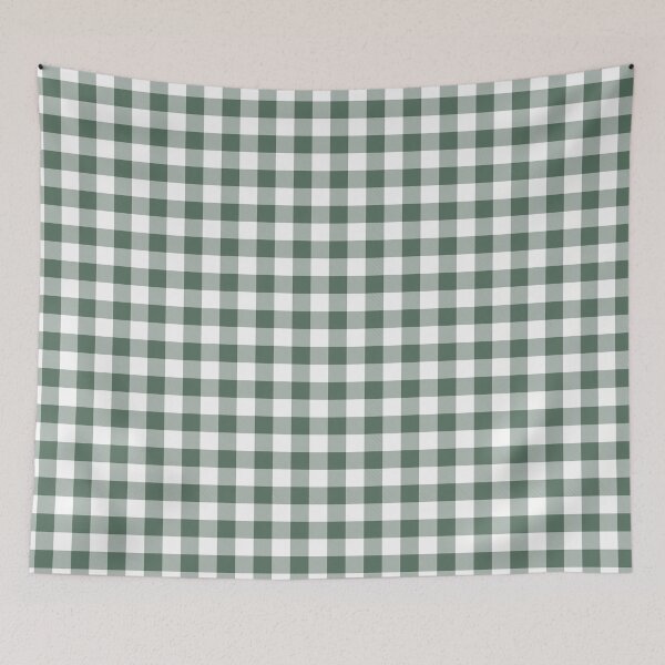 Item preview, Green White Buffalo Plaid Checkerboard Pattern Pairs Coloro 2022 Popular Color Wavelite 069-43-12 designed and sold by ColorOfTheYears.