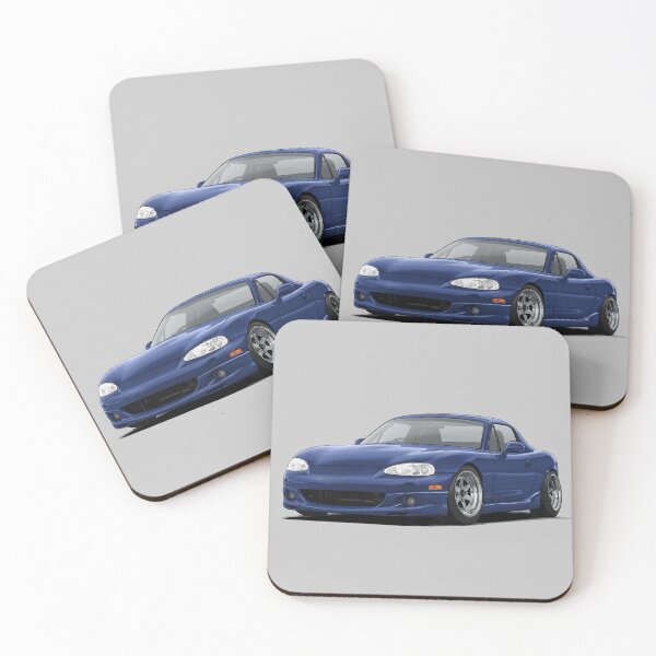 Item preview, Mx5 / Miata NB MK2 illustration (Blue) designed and sold by ArtyMotive.