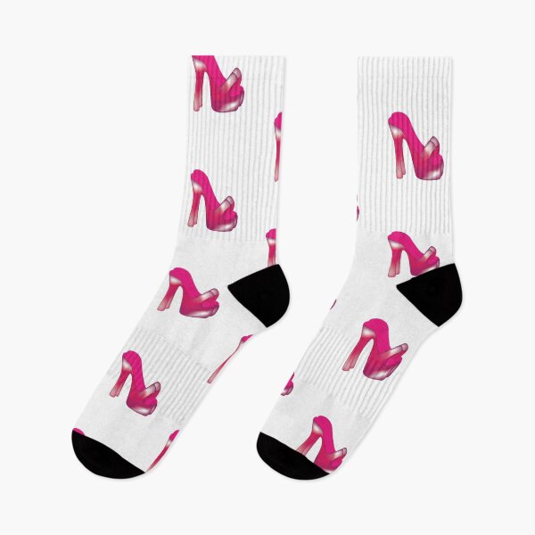 Item preview, Women Heel Shoes print. Fashion Illustration. Hot Pink Girly pattern.  designed and sold by Printable-Cutie.