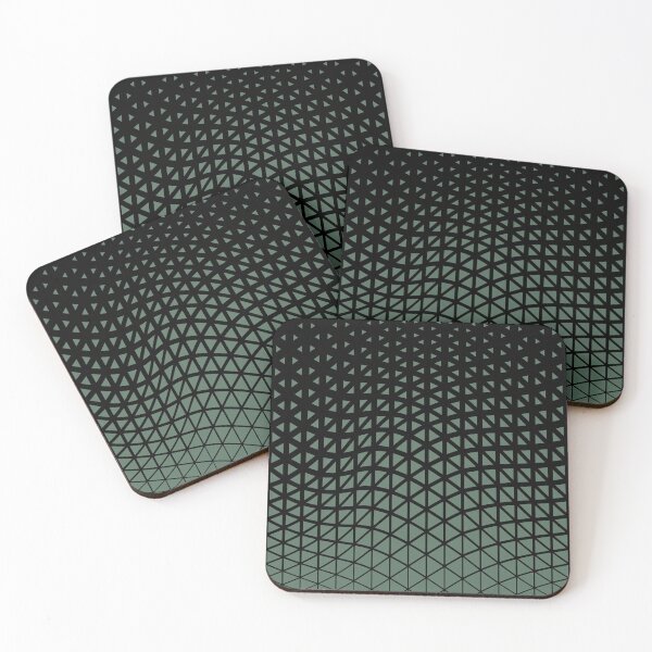 Item preview, Black and Green Triangle Gradient Wave Pattern Pairs Coloro 2022 Popular Color Wavelite 069-43-12 designed and sold by ColorOfTheYears.