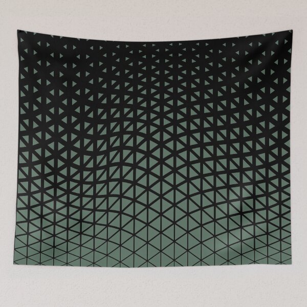 Aperçu de l'œuvre Black and Green Triangle Gradient Wave Pattern Pairs Coloro 2022 Popular Color Wavelite 069-43-12 créée et vendue par ColorOfTheYears.