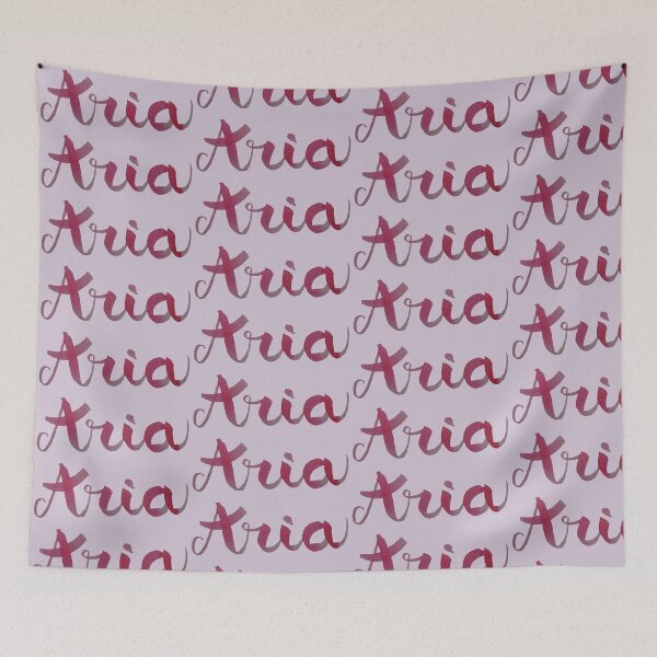 Item preview, Aria, hand lettered in pink designed and sold by Melindrea.