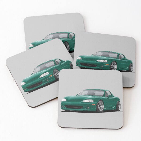 Item preview, Mx5 / Miata NB MK2 illustration (green) designed and sold by ArtyMotive.