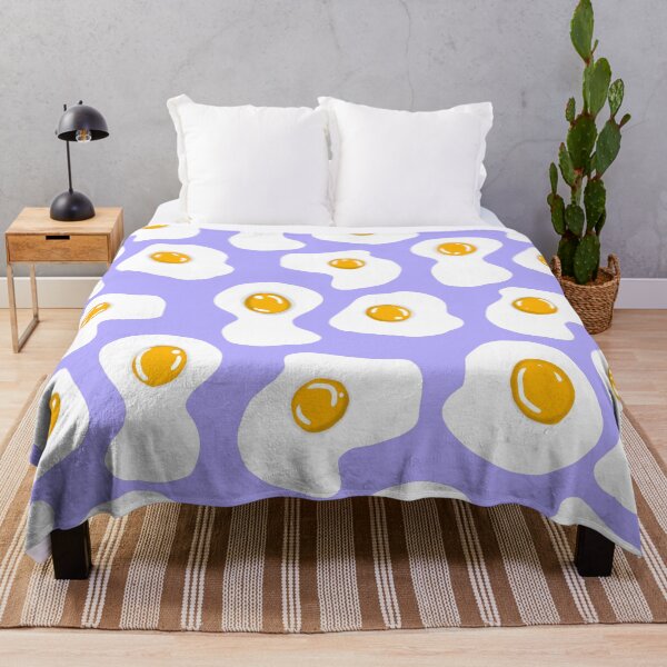 Item preview, Fried egg Print pastel purple  designed and sold by DemonicGloom.