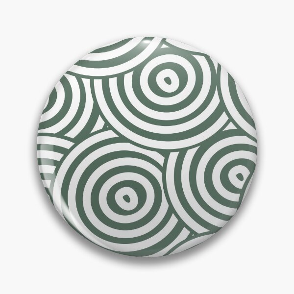 Item preview, Green and White Hypnotic Circle Pattern Pairs Coloro 2022 Popular Color Wavelite 069-43-12 designed and sold by ColorOfTheYears.