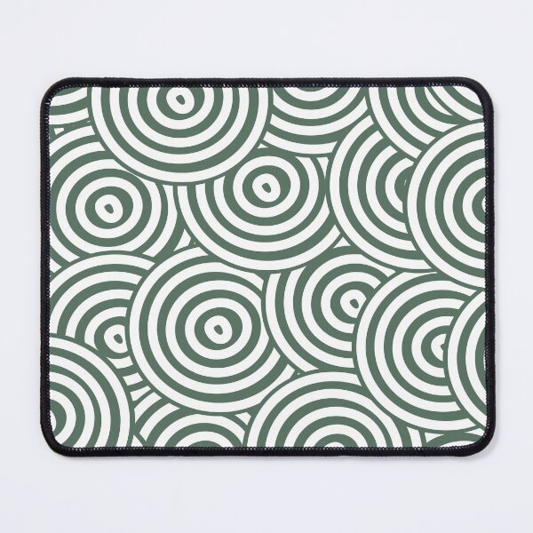 Item preview, Green and White Hypnotic Circle Pattern Pairs Coloro 2022 Popular Color Wavelite 069-43-12 designed and sold by ColorOfTheYears.