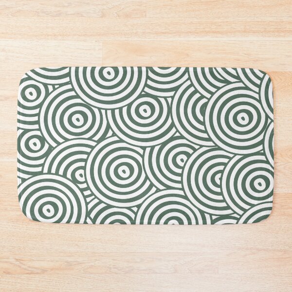 Item preview, Green and White Hypnotic Circle Pattern Pairs Coloro 2022 Popular Color Wavelite 069-43-12 designed and sold by ColorOfTheYears.