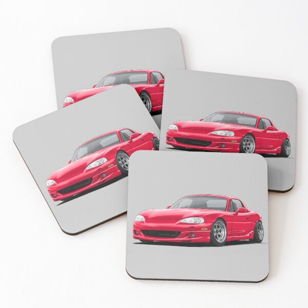 Item preview,  Mx5 / Miata NB MK2 illustration (red) designed and sold by ArtyMotive.