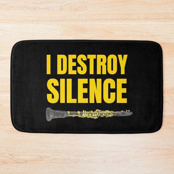 Item preview, I Destroy Silence Golden Clarinet Art Quotes - Clarinet Art designed and sold by Funwithmusic.