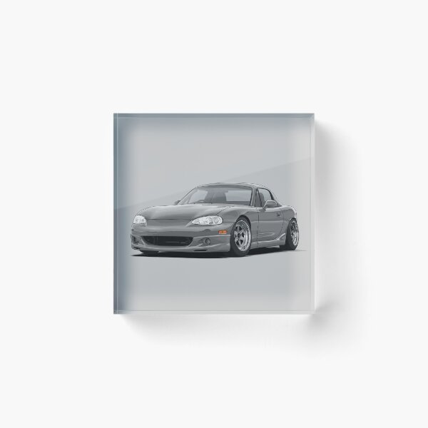 Item preview, Mx5 / Miata NB MK2 illustration (silver) designed and sold by ArtyMotive.