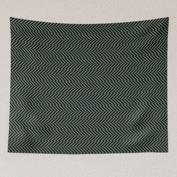 Item preview, Black Green Vertical Horizontal Stripe Pattern Pairs Coloro 2022 Popular Color Wavelite 069-43-12 designed and sold by ColorOfTheYears.