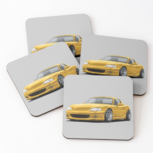 Item preview, Mx5 / Miata NB MK2 illustration (yellow) designed and sold by ArtyMotive.