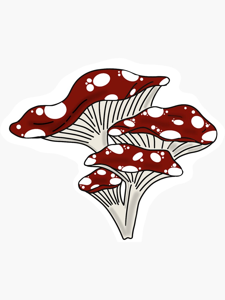 Thumbnail 3 of 3, Sticker, Mushrooms 2 designed and sold by OBowserDesigns.