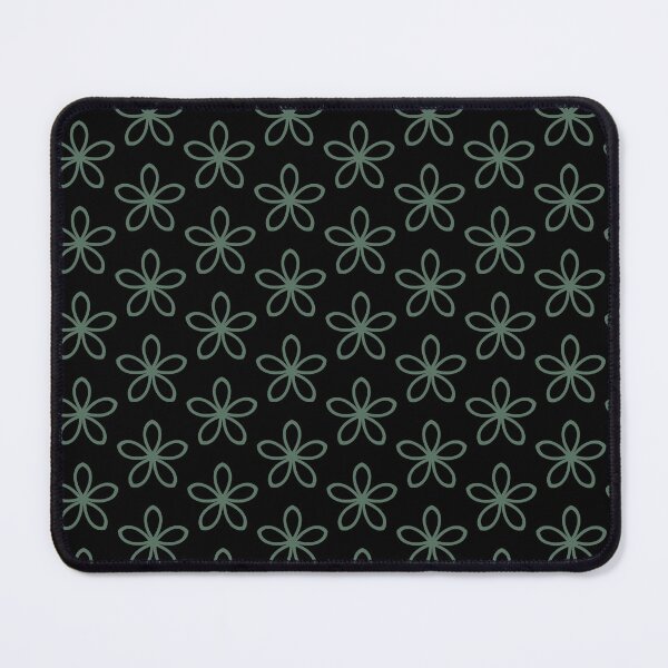 Item preview, Black and Green Minimal Flower Pattern Pairs Coloro 2022 Popular Color Wavelite 069-43-12 designed and sold by ColorOfTheYears.