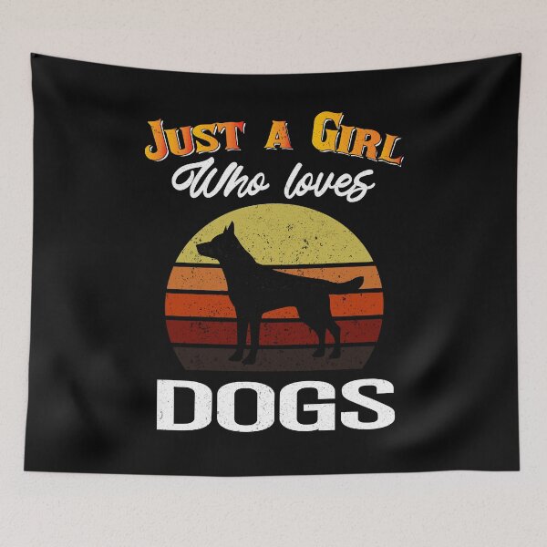 Item preview, Just A Girl Who Loves Dogs funny shirt Pet animal gift designed and sold by Artisan   Kimo.