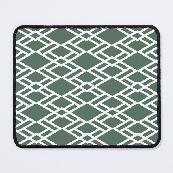 Item preview, Green and White Diamond Shape Tile Pattern Pairs Coloro 2022 Popular Color Wavelite 069-43-12 designed and sold by ColorOfTheYears.